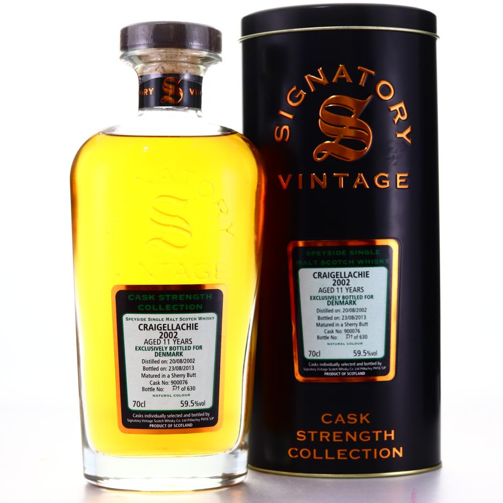 Craigellachie 2002 Signatory Vintage 11 Year Old Cask Strength / Denmark
