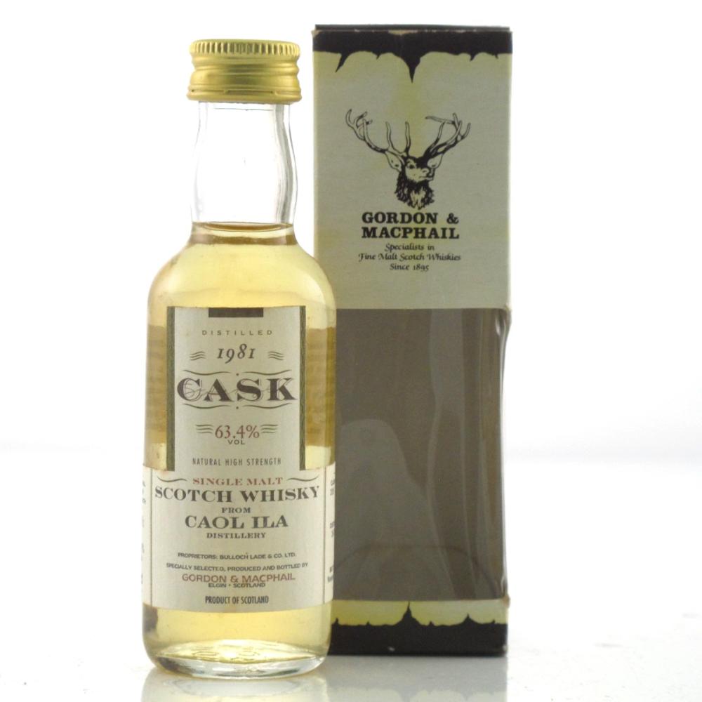 Caol Ila 1981 Gordon and MacPhail Cask Strength Miniature 5cl