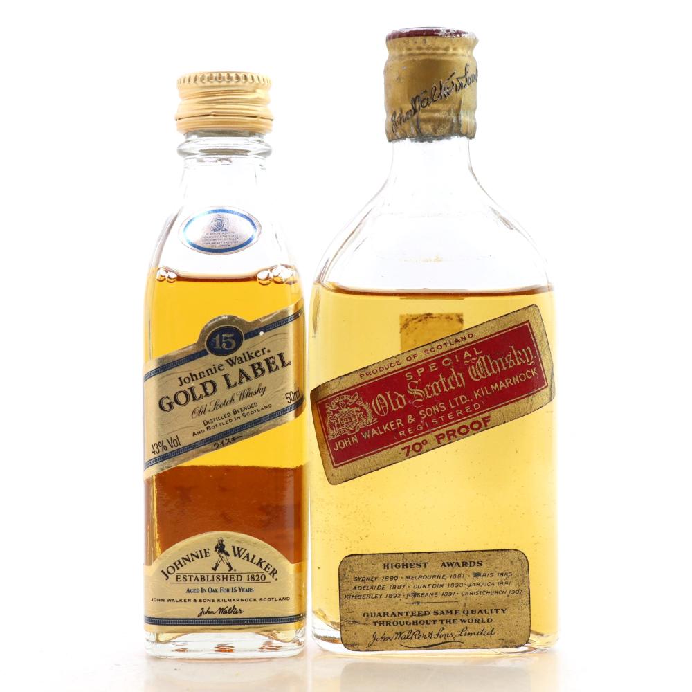 Johnnie Walker Miniatures Selection x 2 / including Gold Label 15 Year Old