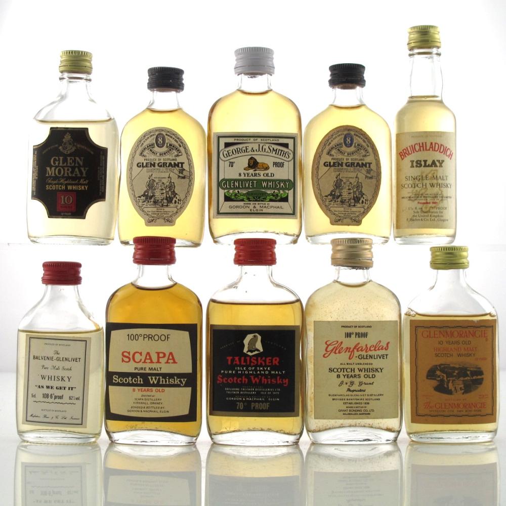 Single Malt Scotch Whisky Miniature Selection x 10 / including Talisker 'Black Label'