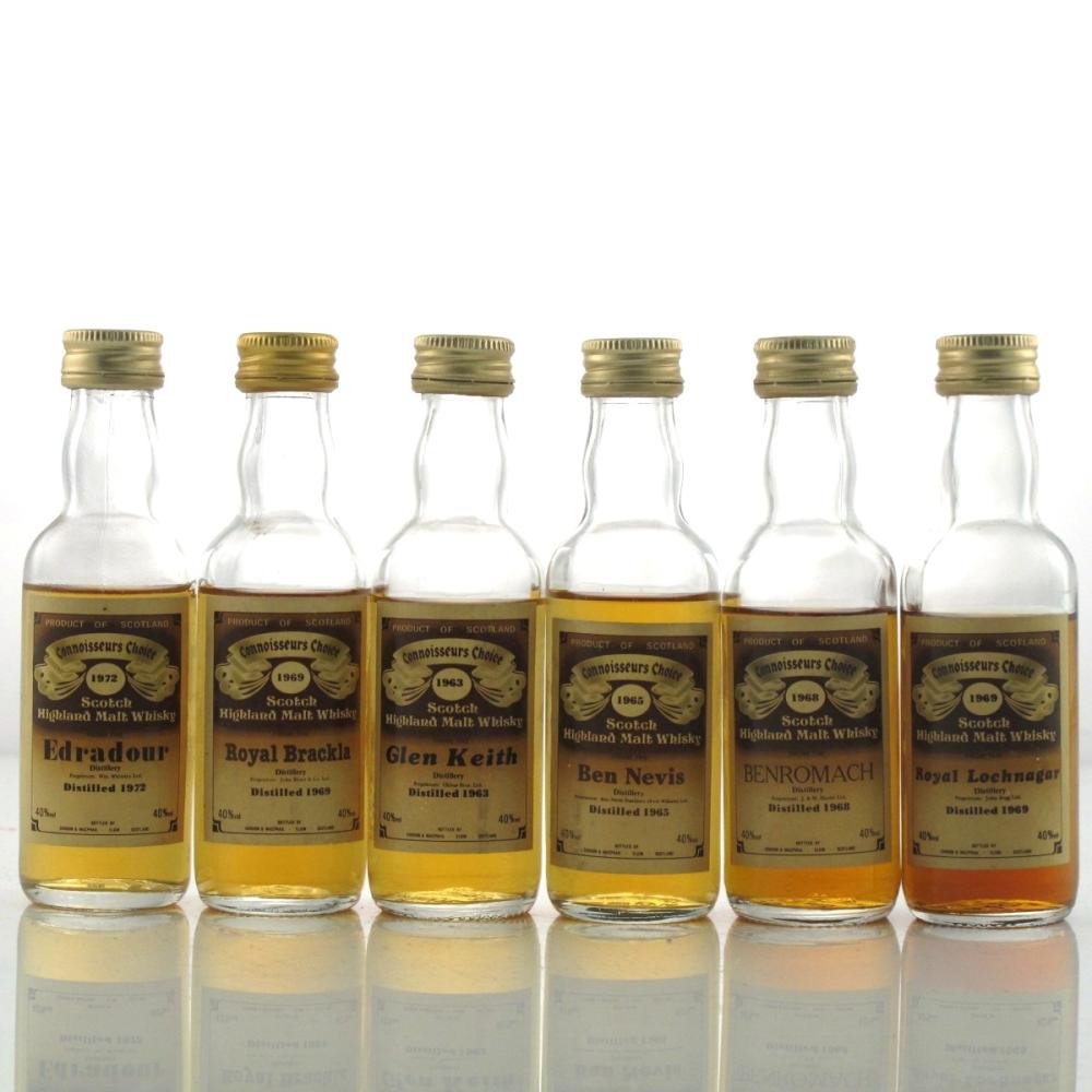 Gordon and MacPhail Miniature Selection x 6 / includes Ben Nevis 1965