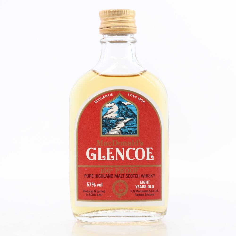 MacDonald's Glencoe 8 Year Old 100 Proof Miniature 1970s
