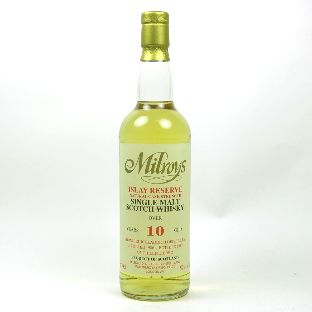 Bruichladdich 1986 Milroys Islay Reserve 10 Year Old Cask Strength - Misprinted Label