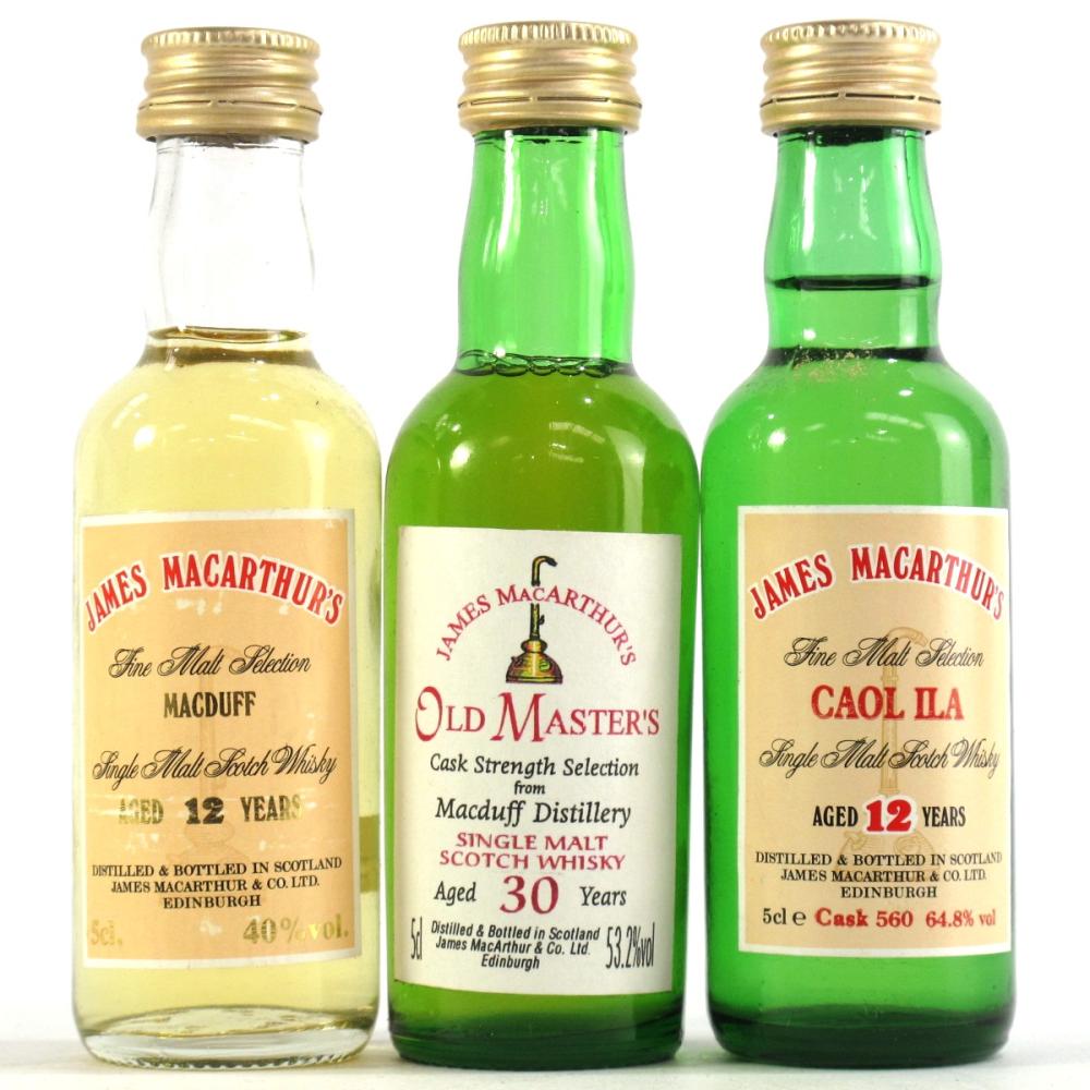 Caol Ila & Macduff James MacArthur Miniatures 3 x 5cl