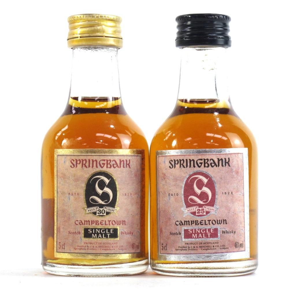 Springbank 25 and 30 Year Old Miniature 5cl x 2