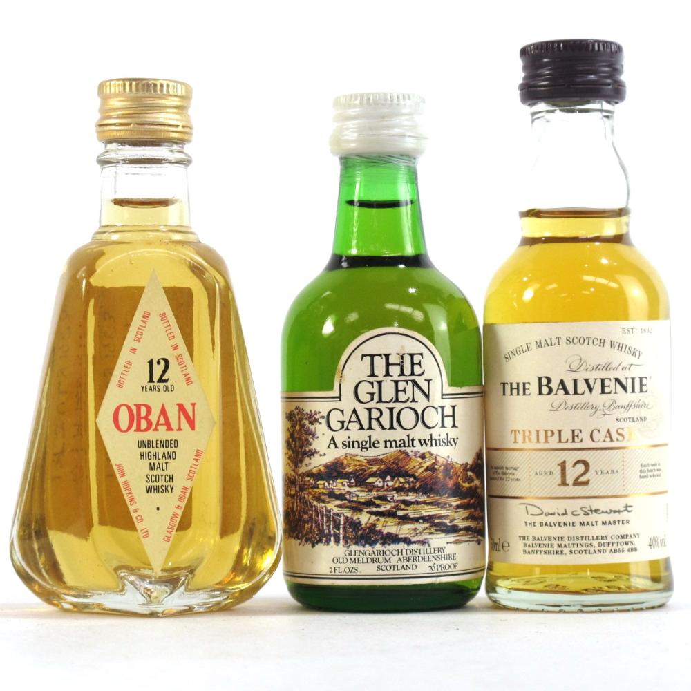 Highland Miniature Selection x 3 / Including Oban 12 Year Old