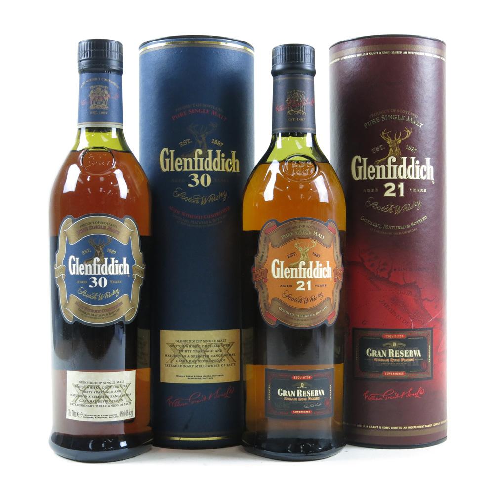 Glenfiddich 30 Year Old and 21 Year Old Gran Reserva