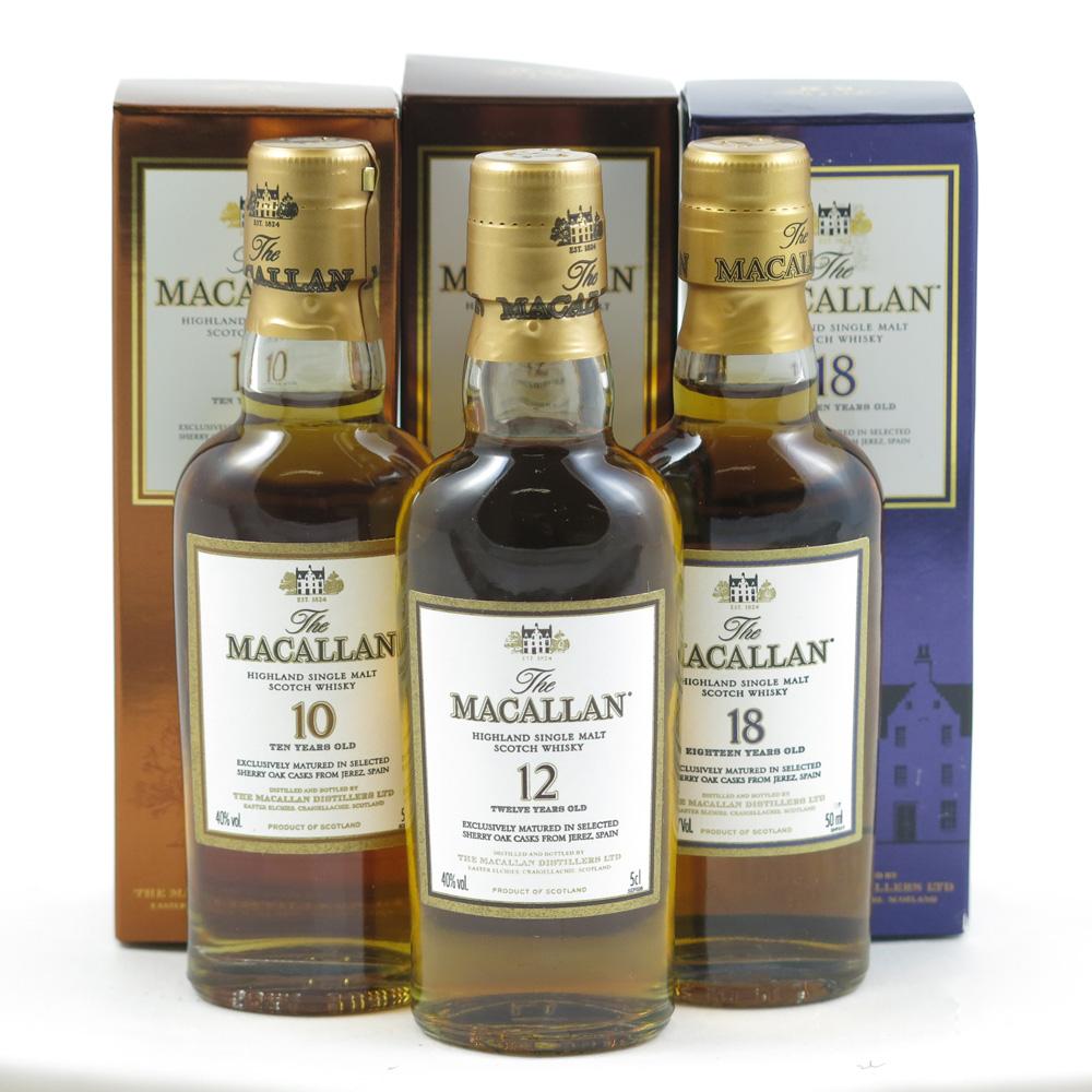 Macallan Miniature Selection 10 / 12 / 18 Year Old 3 x 5cl