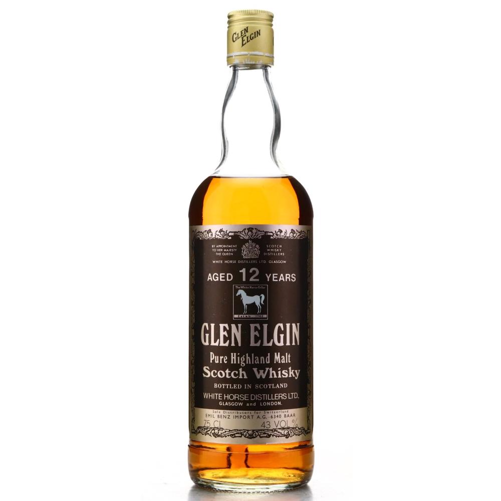Glen Elgin 12 Year Old White Horse 1980s / Emil Benz Import