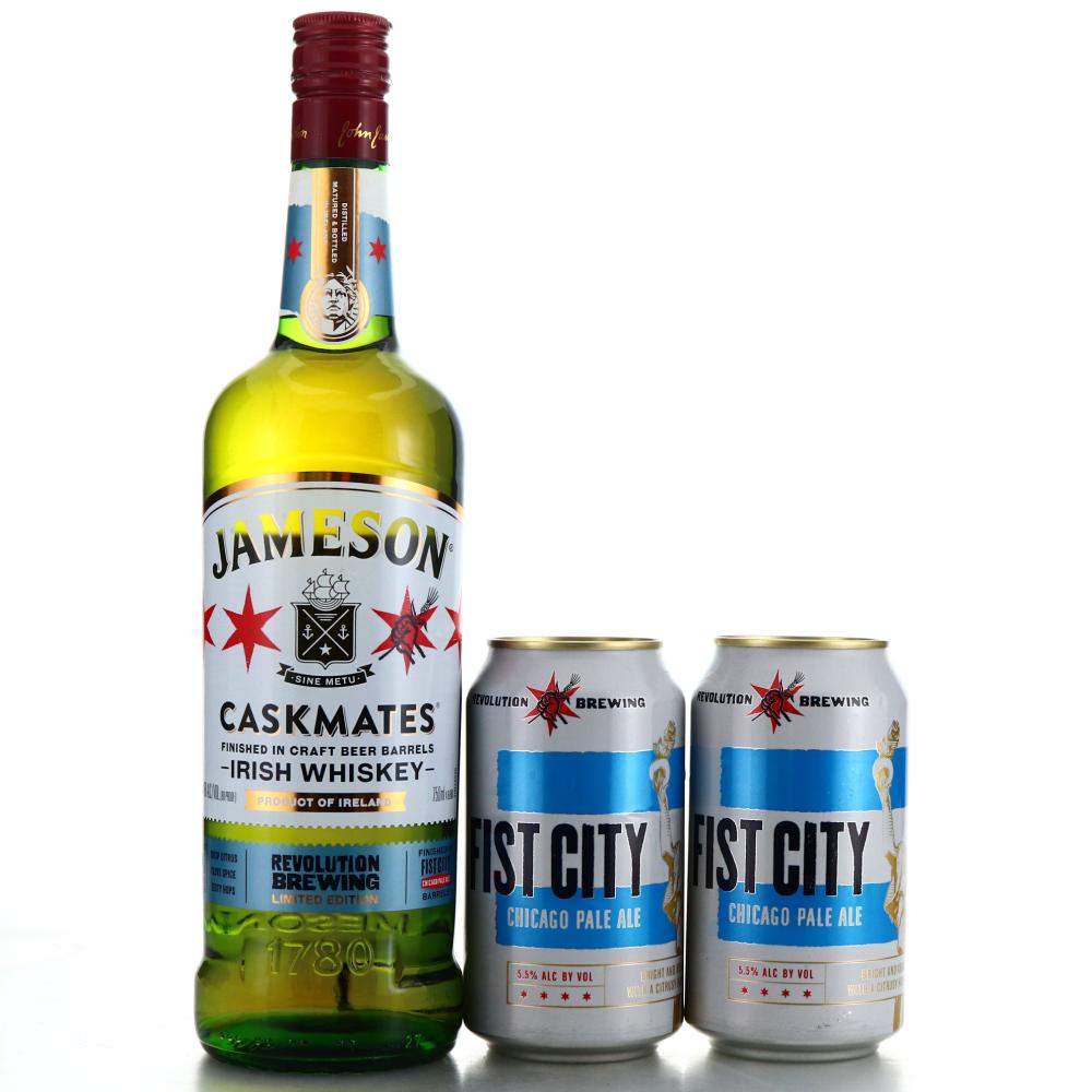 Jameson Caskmates Revolution Brewing 75cl / US Import - with 2 x Fist City Pale Ale
