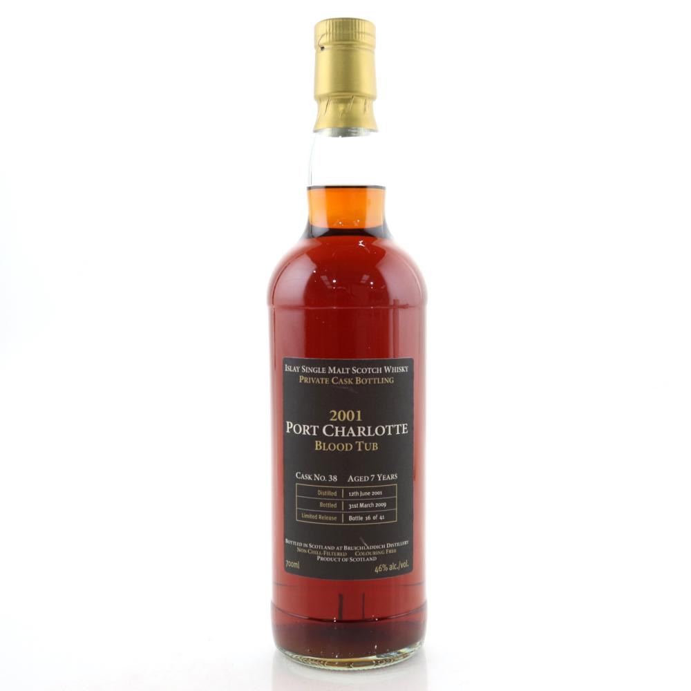 Port Charlotte 2001 Blood Tub 7 Year Old Cask #38