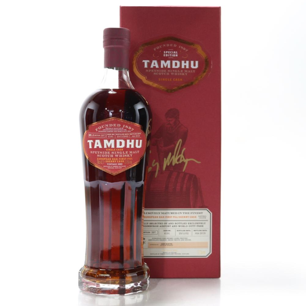 Tamdhu 2002 Single Cask #6191 / Edinburgh Airport - Signed by Sandy McIntyre
