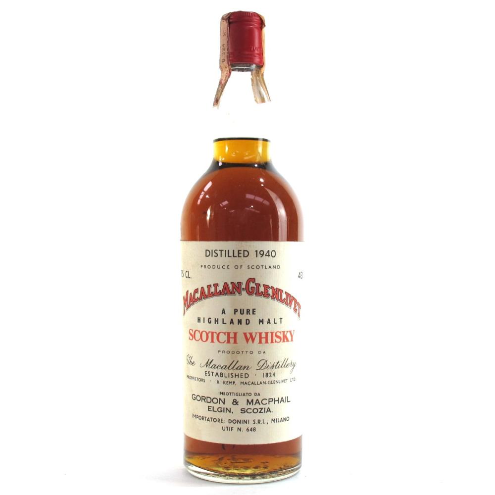 Macallan 1940 Gordon and MacPhail 29 Year Old / Donini Import