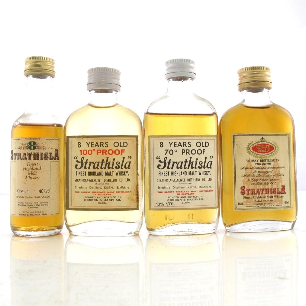 Strathisla Gordon and MacPhail Miniature Selection x 4 / includes Royal Marriage