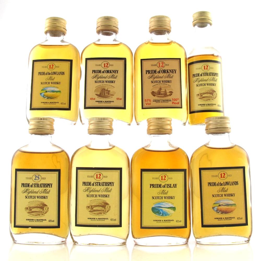 Gordon and MacPhail 'Pride of' Miniatures x 8 / including Strathspey 25 Year Old