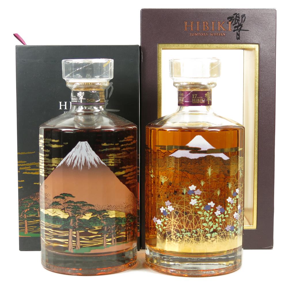 Hibiki 21 Year Old Fuji 1st Edition and 17 Year Old Mount Fuji 2 x 70cl