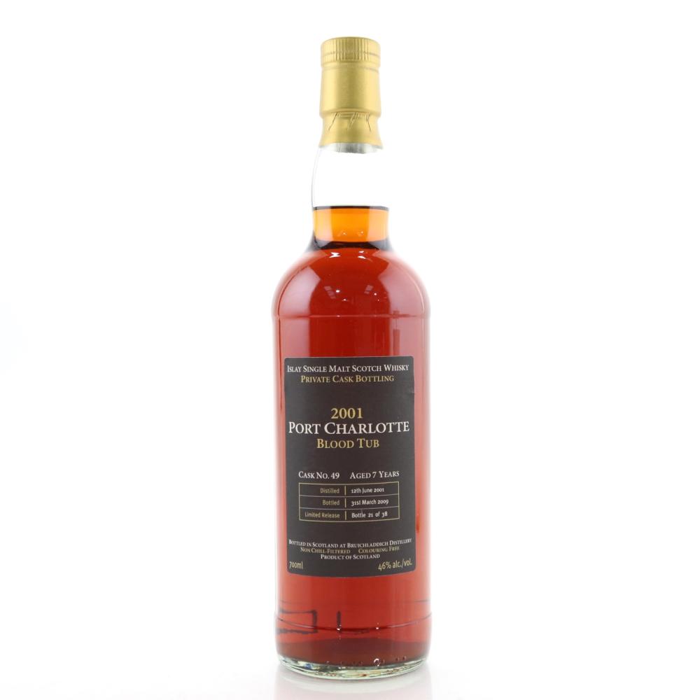 Port Charlotte 2001 Blood Tub 7 Year Old Cask #49