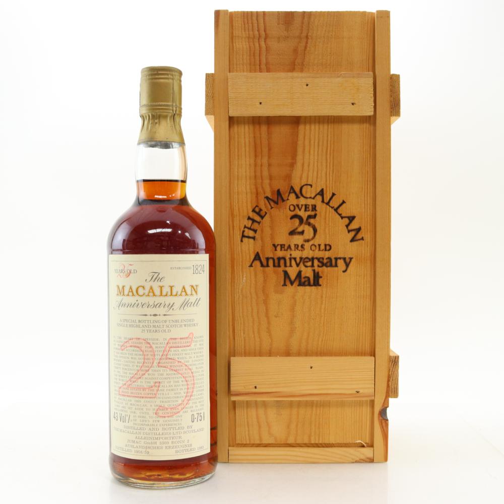 Macallan 1958/59 Anniversary Malt 25 Year Old / Jumac GmbH Import