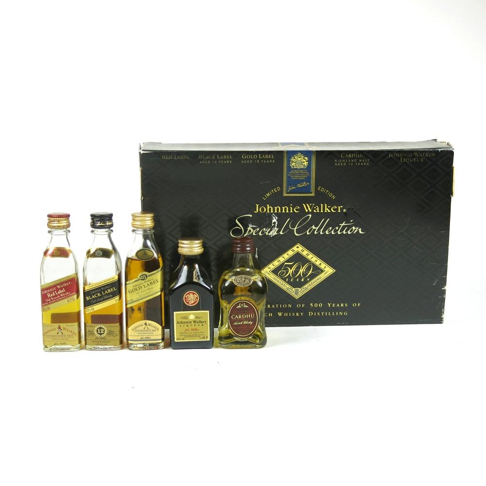 Johnnie Walker Special Collection 500 Years (Including Johnnie Walker Liqueur) 5 x 5cl