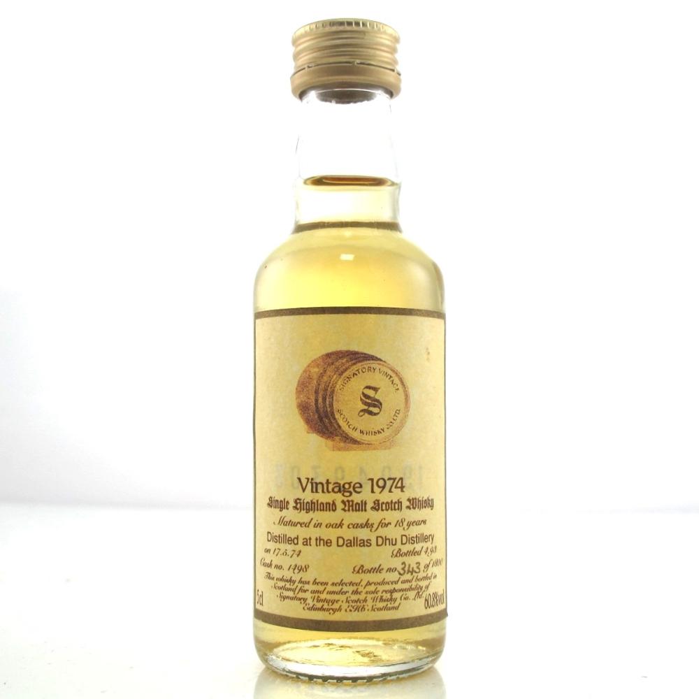 Dallas Dhu 1974 Signatory Vintage 18 Year Old Miniature 5cl