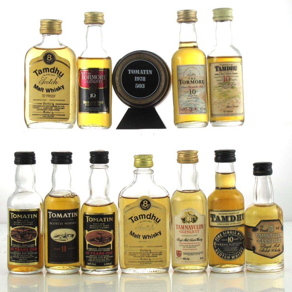 Single Malt Scotch Whisky Miniature Selection x 11 / including Tamdhu 8 Year Old