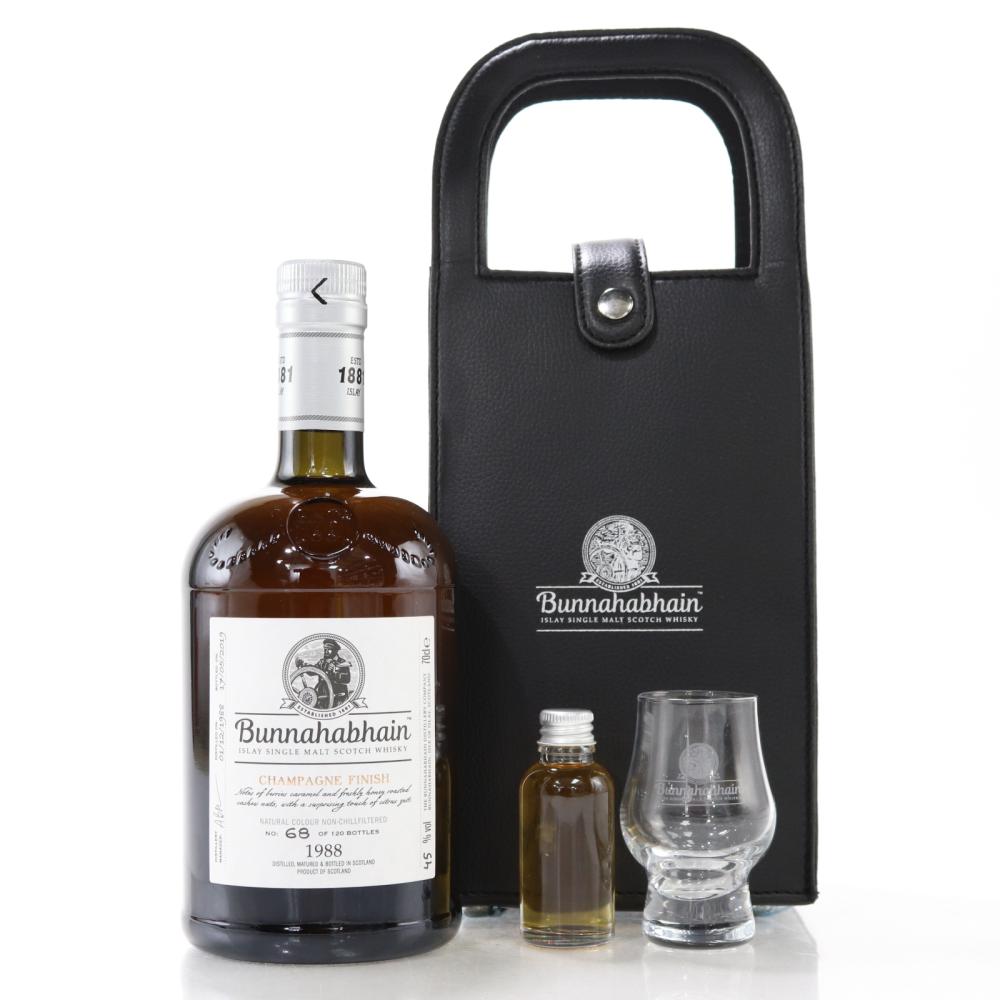 Bunnahabhain 1988 Champagne Finish / Feis Ile 2019 - with 1cl Sample & Glass
