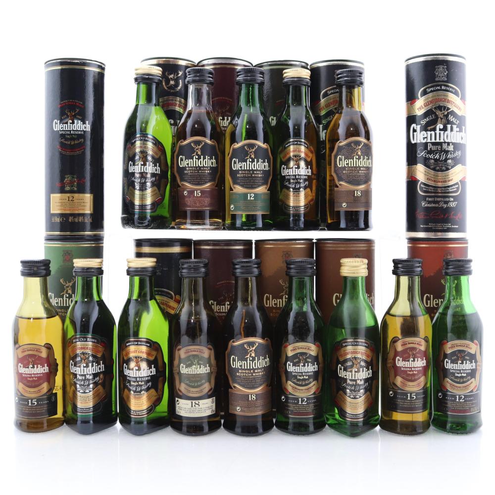 Glenfiddich Miniature Selection 14 x 5cl / including 18 Year Old