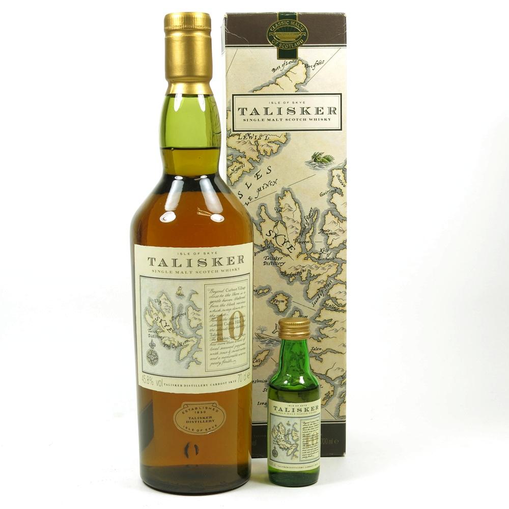 Talisker 10 Year Old Map Label 1990s and Miniature