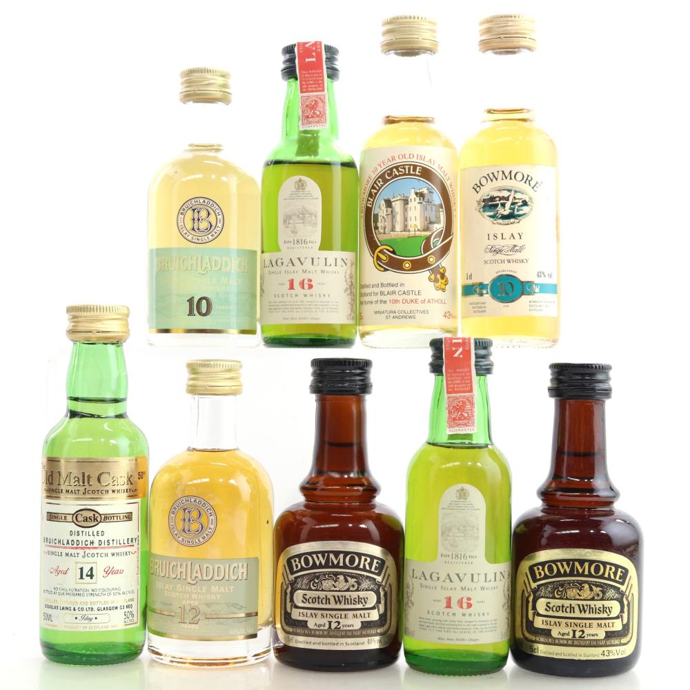 Islay Single Malt Miniatures x 9 / includes Lagavulin White Horse