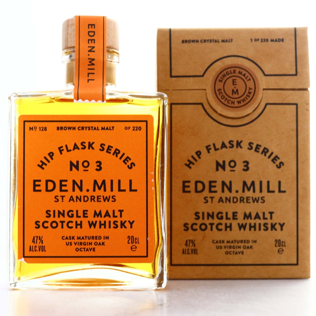 Eden Mill Single Malt Hip Flask Series No.3 20cl / Brown Crystal Malt