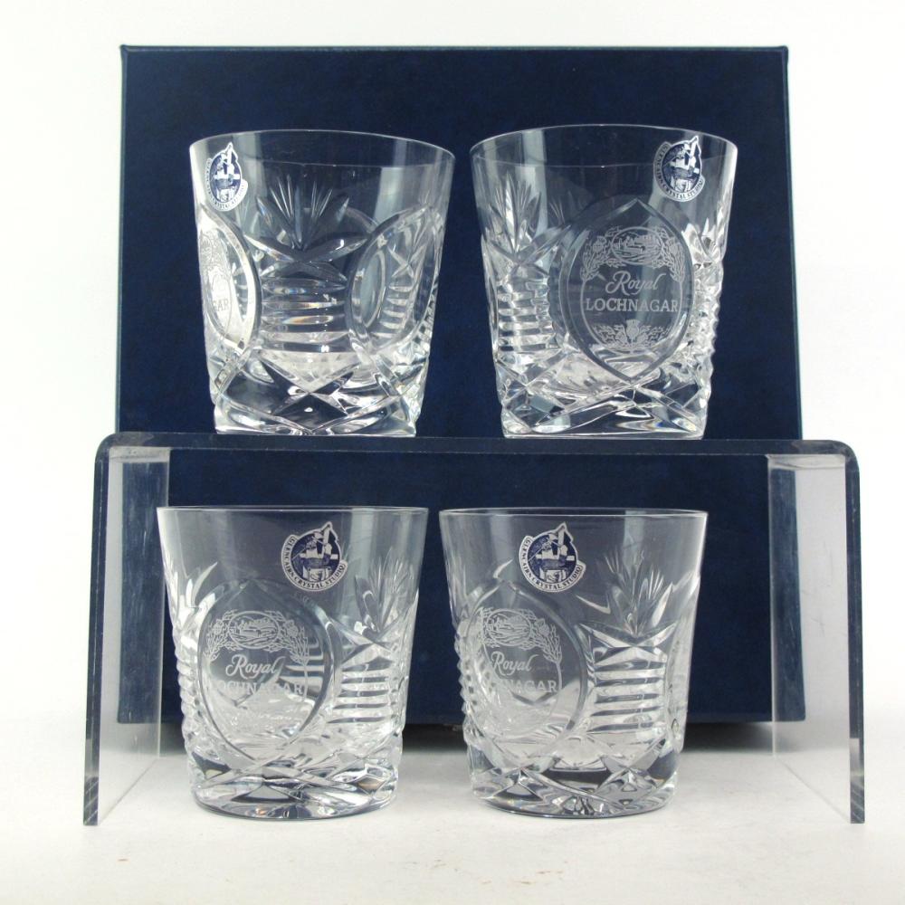 Royal Lochnagar Crystal Glasses x 4
