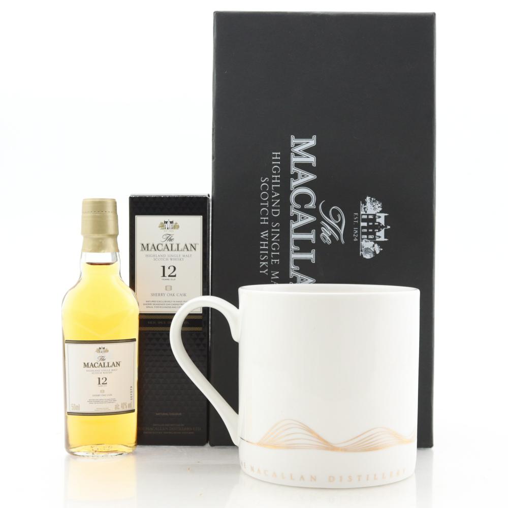 Macallan 12 Year Old Sherry Oak Miniature 5cl / with Limited Edition Mug