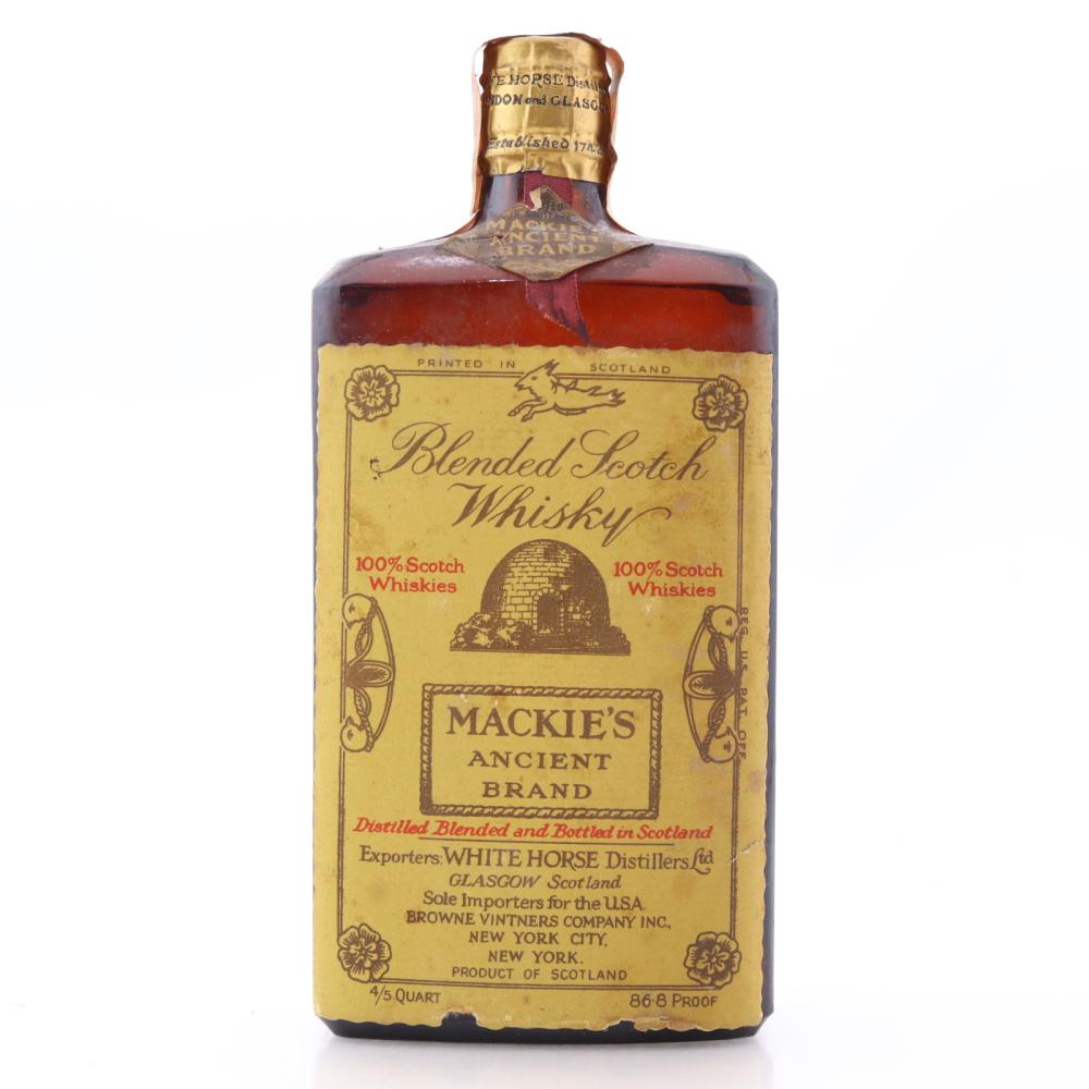Mackie's Ancient Brand Scotch Whisky 1940s / US Import - Spring Cap