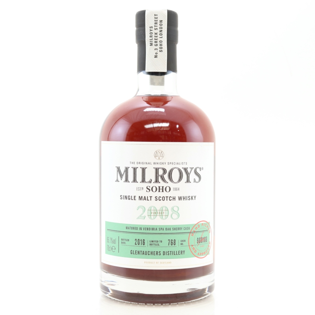 Glentauchers 2008 Milroy's Single Cask / Vendimia Spa Sherry Oak - Charity Lot