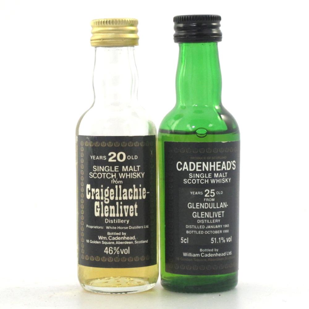 Glendullan 25 Year Old and Craigellachie 20 Year Old Cadenhead's 2 x 5cl