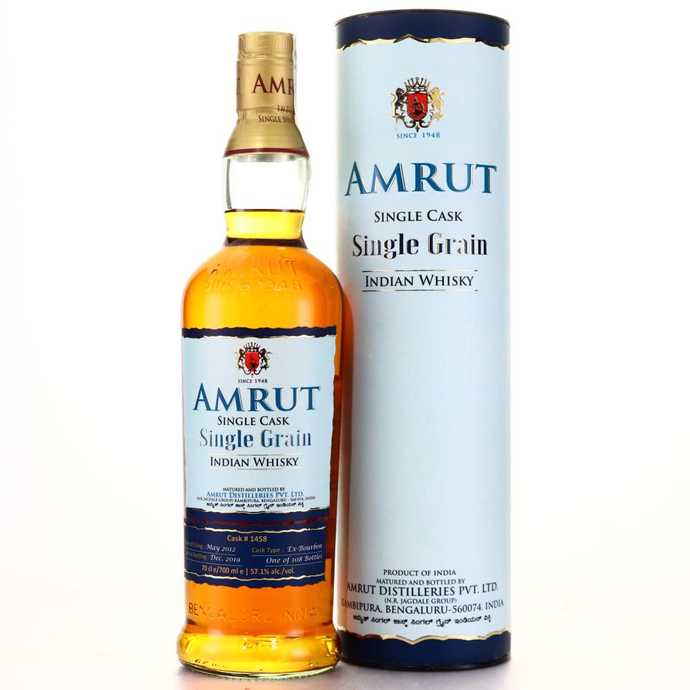 Amrut 2012 Single Bourbon Cask Single Grain #1458