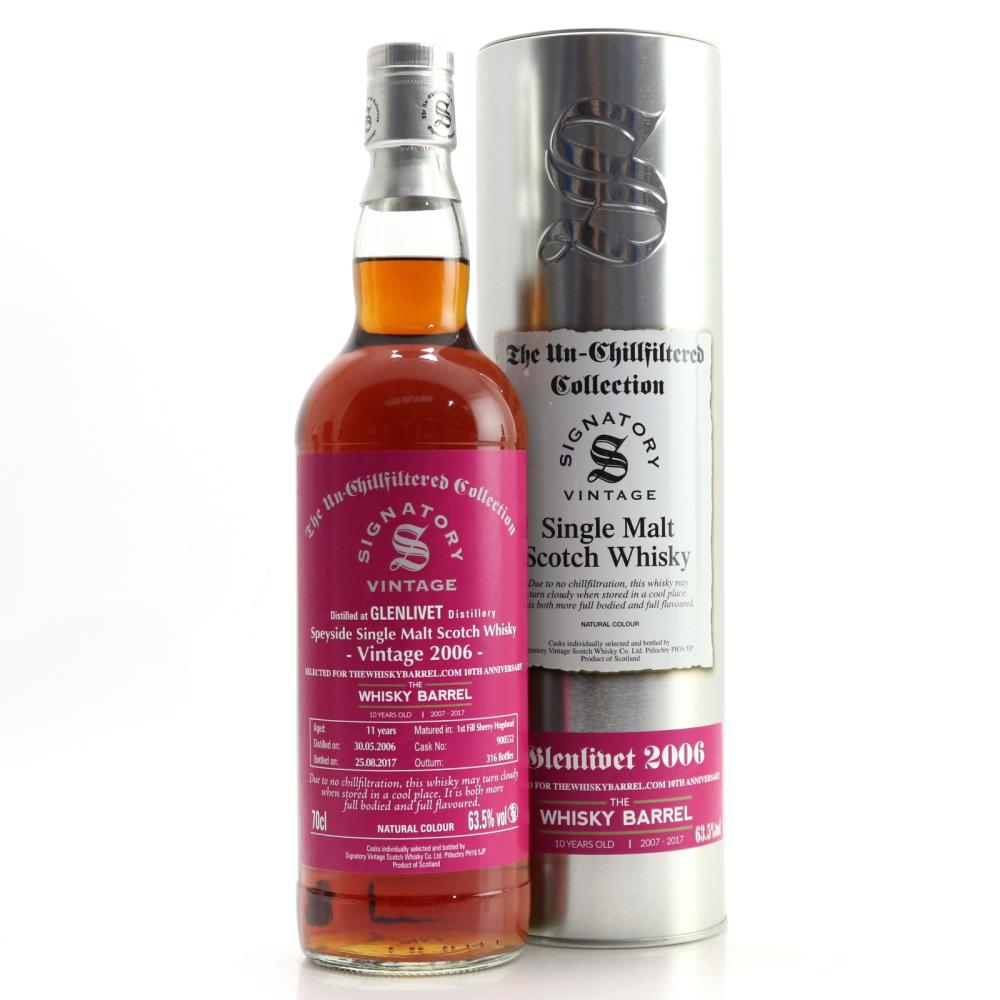 Glenlivet 2006 Signatory Vintage 11 Year Old / The Whisky Barrel 10th Anniversary