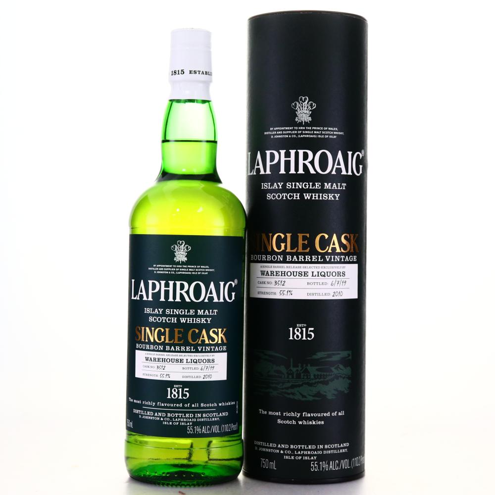 Laphroaig 2010 Single Bourbon Cask #3512 75cl / Warehouse Liquors