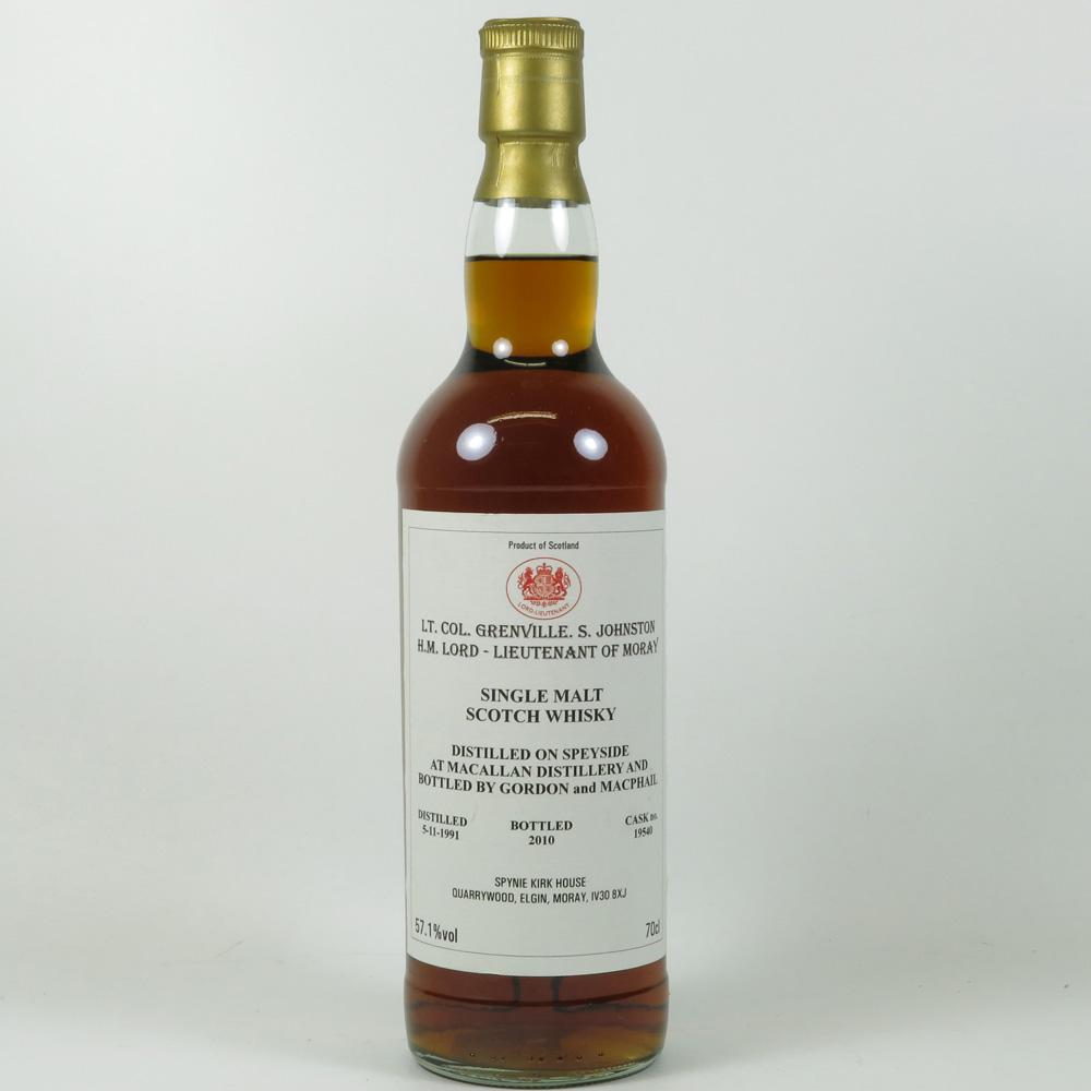 Macallan 1991 Gordon and Macphail / Lieutentant of Moray Single Cask