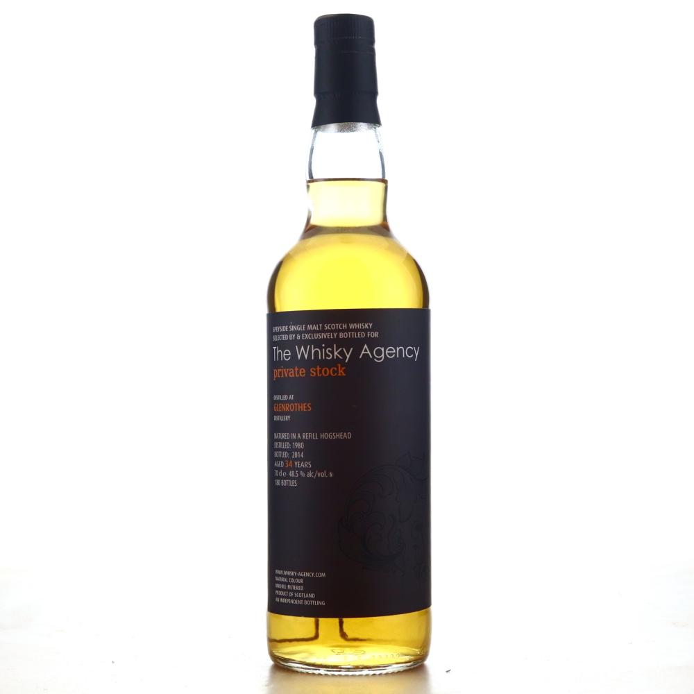 Glenrothes 1980 Whisky Agency 34 Year Old Private Stock