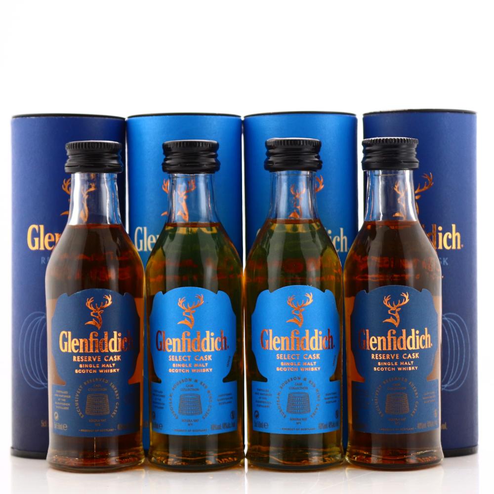 Glenfiddich Select Cask & Reserve Cask Miniature x 4