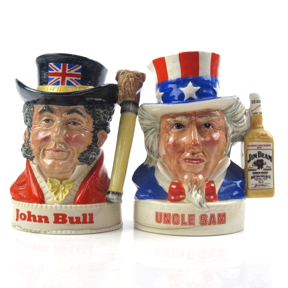 Jim Beam Face Decanters 2 x 20cl