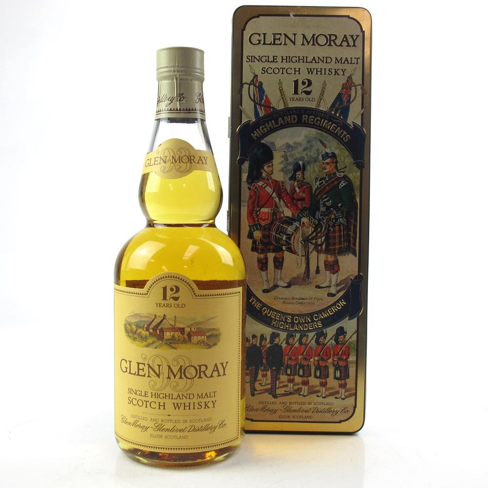 Glen Moray 12 Year Old / Queen's Own Cameron Highlanders Tin 