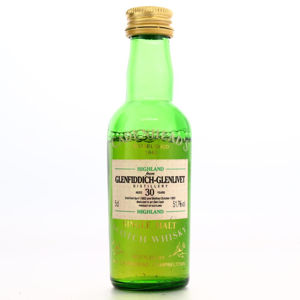 Glenfiddich 1963 Cadenhead's 30 Year Old Miniature 5cl