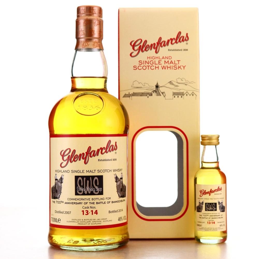 Glenfarclas 2007 Stirling Whisky Shop / 700th Anniversary of the Battle of Bannockburn - with Miniature