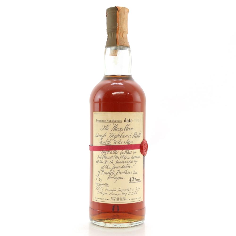 Macallan 1957 Handwritten Label / Rinaldi Import