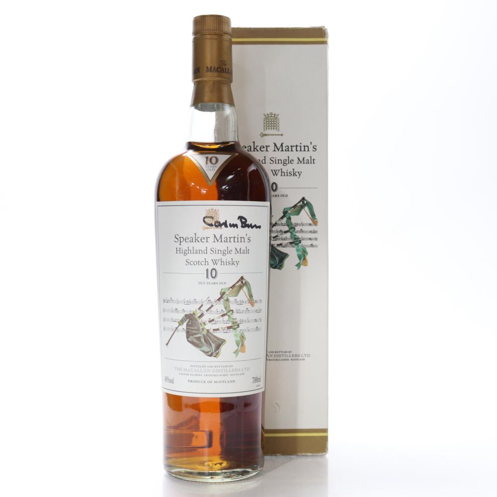 Macallan 10 Year Old Speaker Martin's / Signed by Gordon Brown