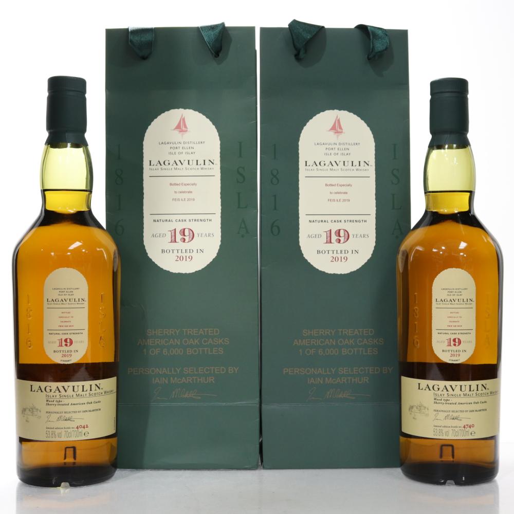 Lagavulin 19 Year Old Cask Strength 2 x 70cl / Feis Ile 2019