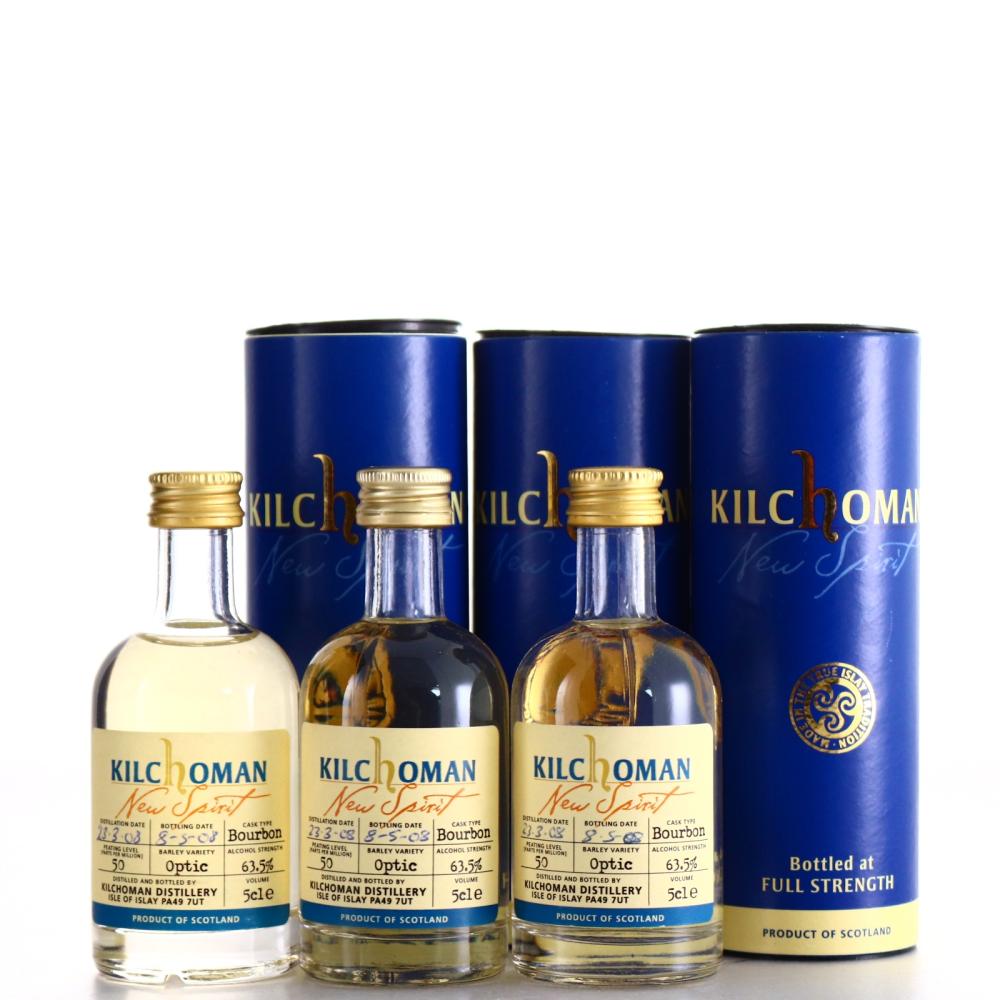 Kilchoman New Spirit Miniatures x 3