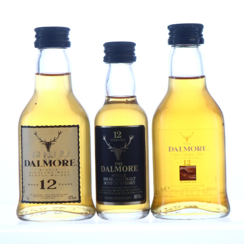 Dalmore 12 Year Old Miniature x 3